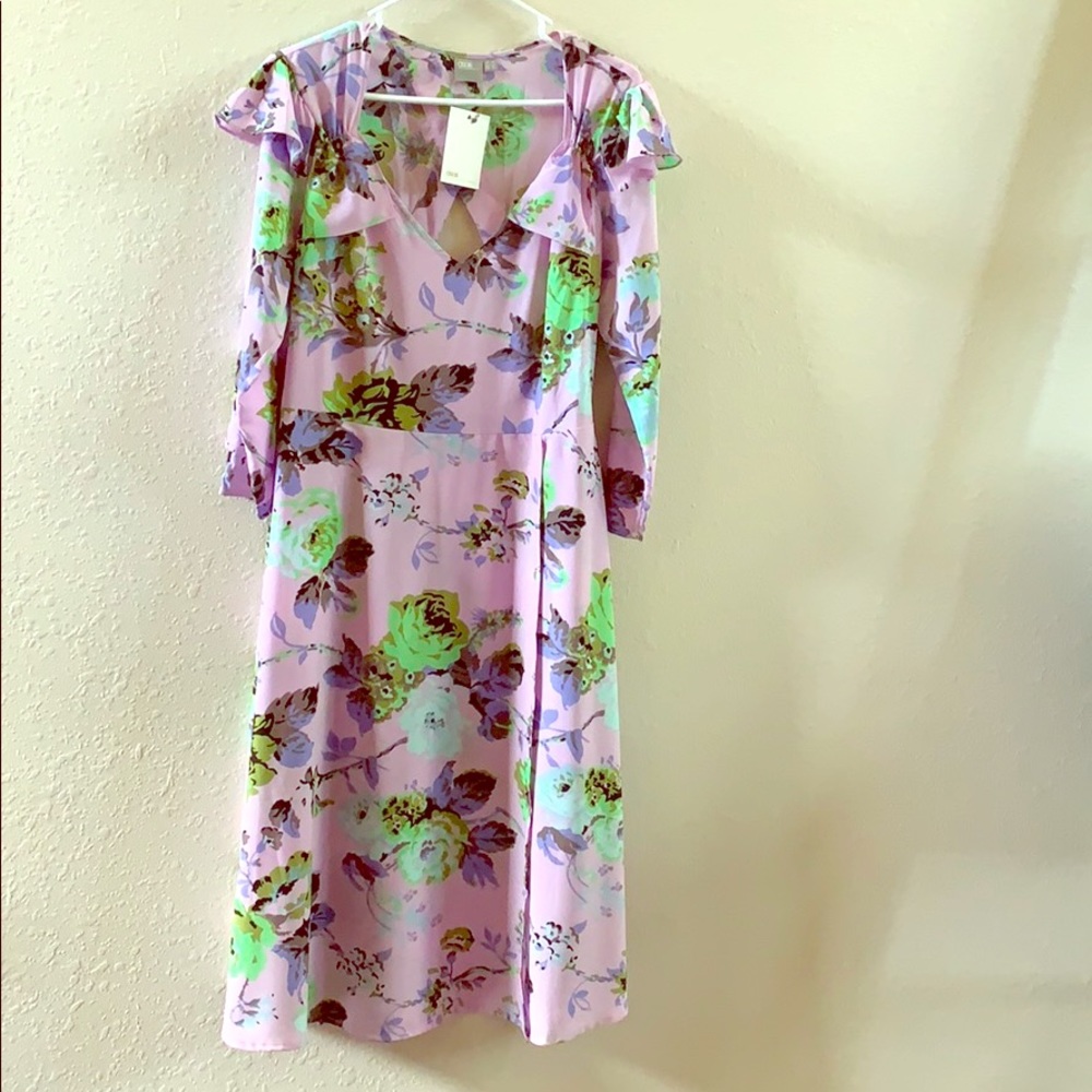 Gorgeous purple floral midi  dress by ASOS